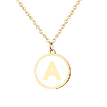 Women Men Traveler Chain Necklace letter Disc Coin Necklaces